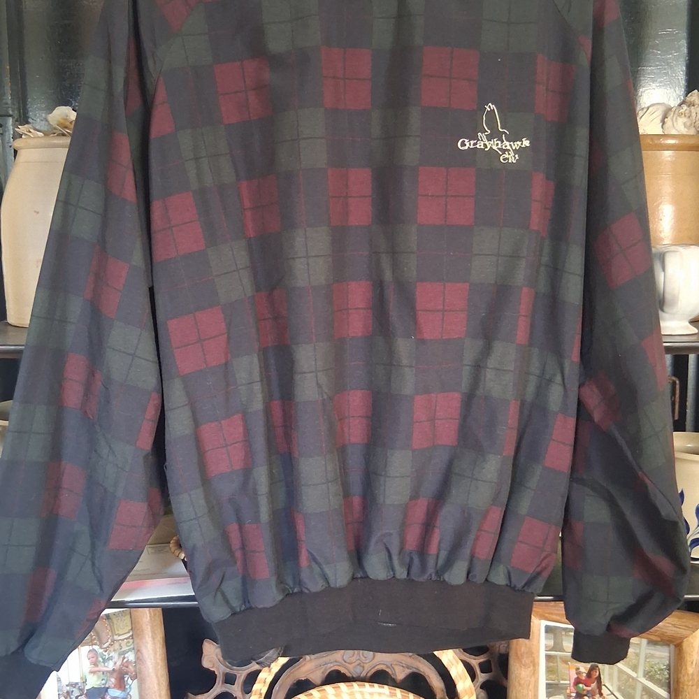 Sunice Black and Red Checkered Sweatshirt